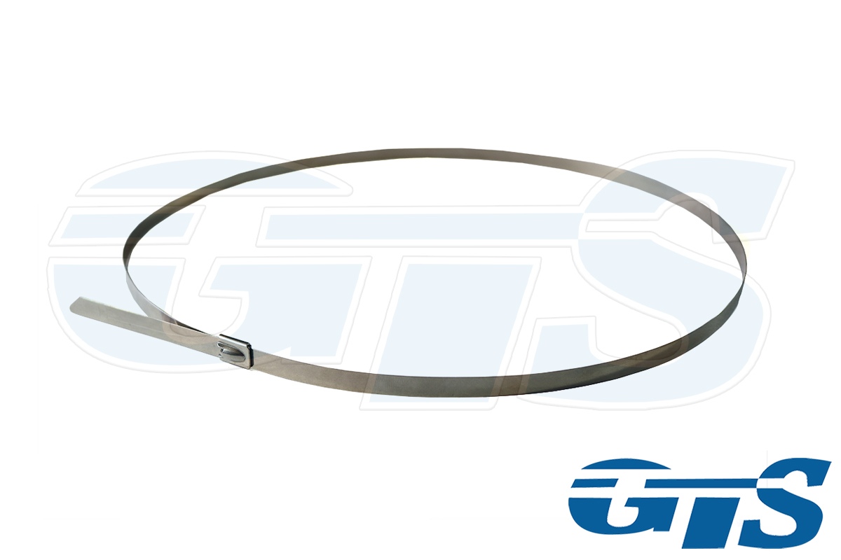 Стальной хомут для термоленты СКС(304) 4,6х250мм, нержавеющая сталь AISI 304.( 20шт ком)