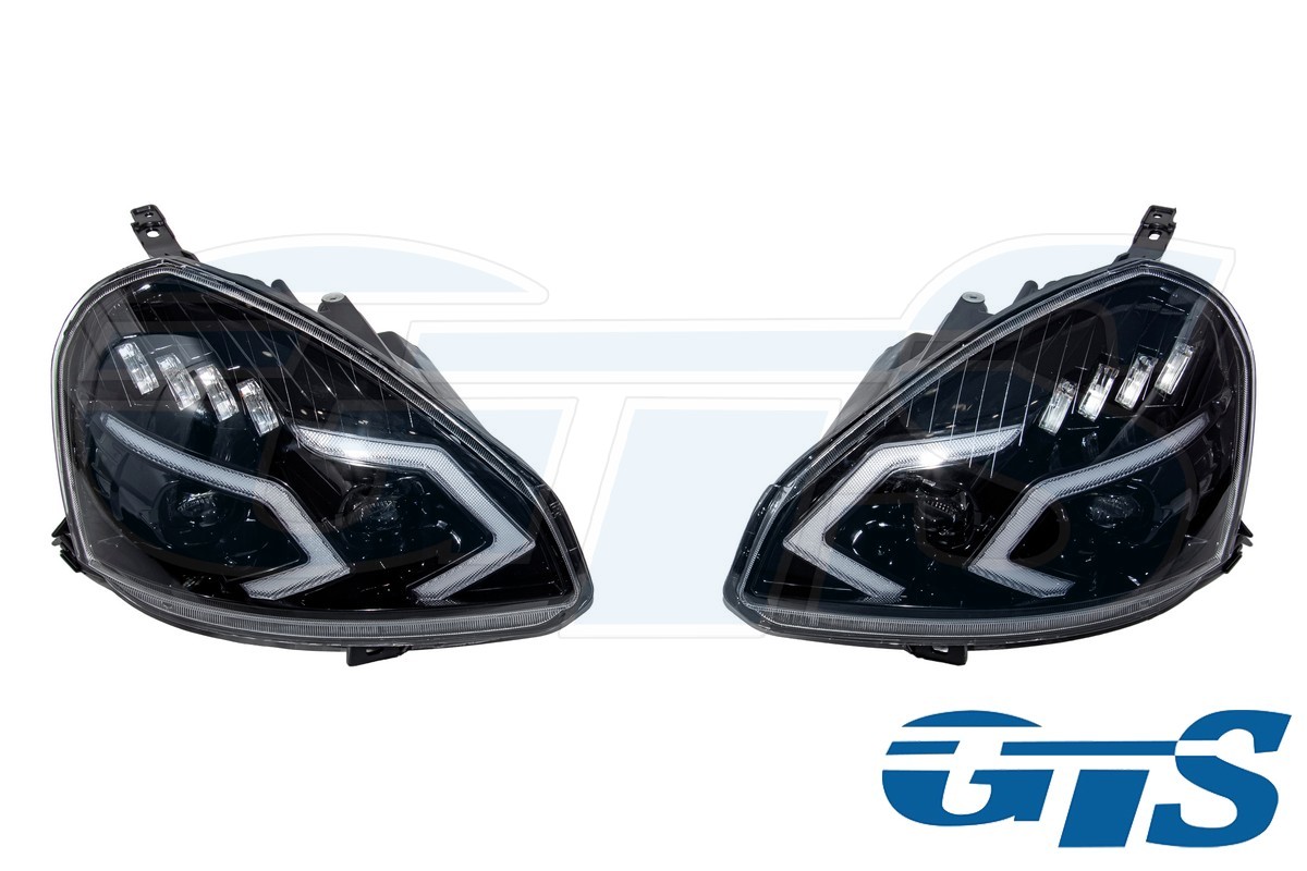 Фары светодиодные LED с ДХО для а/м LADA Priora 2170-72 AMG (с бегающими поворотниками)